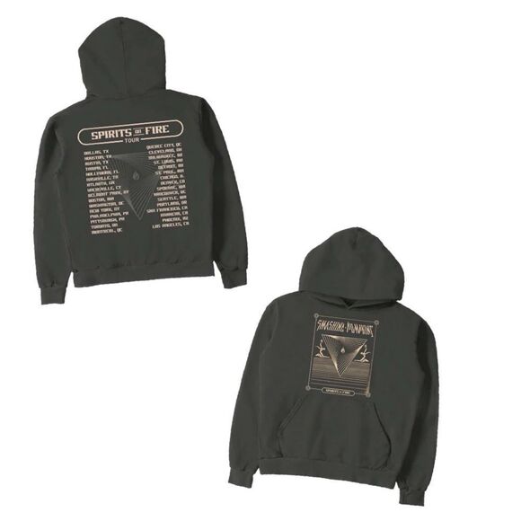 Smashing Pumpkins Spirits on Fire Tour Hoodie Men's Gray Size Large - Picture 1 of 6